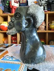 Buy 💛Large Shona Tribe Bust Sculpture African Man Head Sculpture Art Plant Display • 85£