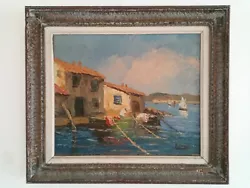 Buy Early 20th Century Mediterranean Fishing Boats Oil On Canvas By Roberval • 175£
