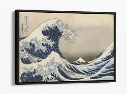 Buy Hokusai Under The Great Wave Off Kanagawa Float Effect Canvas Wall Art Pic Print • 24.99£