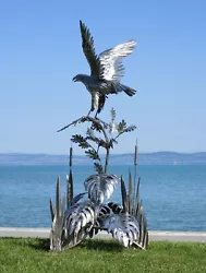 Buy XL Monument Eagle IN Wilderness Large Garden Park Sculpture Made Of Steel H238   • 2,494.05£
