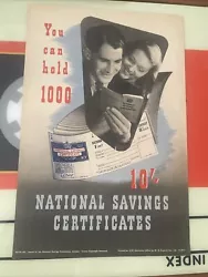 Buy Vintage National Saving Posters Original • 15£