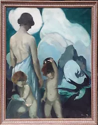 Buy Woman Front Of The Coast. Oil / Canvas. JoaquÍn Terruella. Spain. 1920-1930 • 5,178.48£