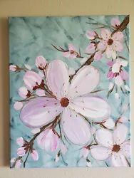 Buy Handmade Acrylic Painting Wooden Frame 20x16 Art Decor Flowers • 49.34£