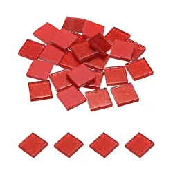 Buy Mosaic Tiles, Glass Tiles 2 X 2cm For DIY Crafts, 25pcs(100g,Red) • 8.93£