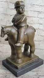 Buy FERNANDO BOTERO   Horse  Man  ART BRONZE SCULPTURE, SIGNED, SEALED FIGURINE SALE • 157.92£