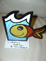 Buy Rare Britto   Boom Fish   Orig. 2005 White Base Sculpture + Extra Signature • 771.37£