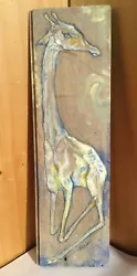 Buy Giraffe Original Painting On Recycled Oak Wood • 24£