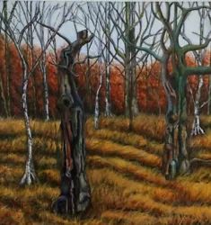 Buy Original Painting By Jonathan Annable, Sherwood Forest, Burning Tree 2. • 75£