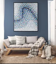 Buy Acrylic Painting On Canvas Original Artwork Modern Art Contemporary Blue Artwork • 150£