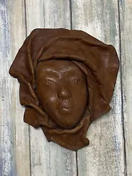 Buy Haitian African Molded Leather Face Mask  7  Wall Folk Art Native Tribal Crafted • 9.92£