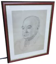 Buy Winston Churchill Drawing Framed Original Approx 450mm X 555mm - See Photos • 99.99£