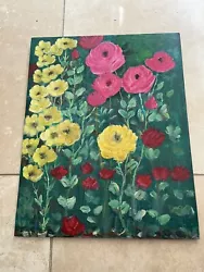 Buy Original French Acrylic Painting, Floral, Flowers, Bouquet, Summer • 20£