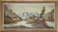 Buy Unknown Artist, Two Rivers Mountain Landscape, Oil On Canvas, Signed L.r. 'Manci • 5,068.92£