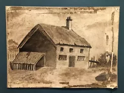 Buy Antique Unframed Thatched Cottage Watercolour Painting, Signed Geo Willcock 1916 • 4.99£