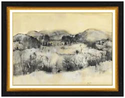 Buy Bernard Gantner Original Gouache Painting Signed Winter Landscape Framed Artwork • 2,909.79£