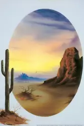 Buy Bob Ross Desert Glow Art Print Painting Laminated Dry Erase Sign Poster 24x36 • 16.05£