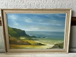 Buy Vintage Coastal Beach Seaside Oil Painting Signed J. Stewart • 50£