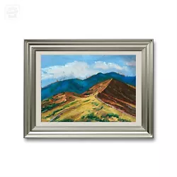 Buy Bob Ross Style Oil Mountains Painting Large Art Tree Landscape Acrylics Art • 338.62£