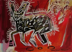 Buy Fine Unique Painting, Signed Jean Michel Basquiat, W COA • 513.08£