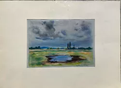 Buy Franz Ehmke 1928 -2018 GDR Painter° Feldlandschaft With Small Lake • 76.79£