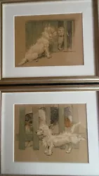 Buy 2 X Cecil Aldin Dog Prints From 1912 Book  MAC  West Highland Terrier Framed • 38£