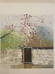 Buy Wu Guanzhong Oil Painting On Canvas - Cherry Blossom Dated And Signed. • 180£