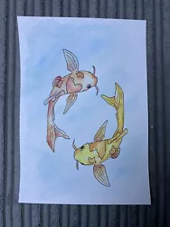 Buy Koi Fish Watercolour Original A5 Painting • 1.99£