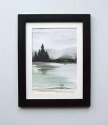 Buy Original Hand Painted Still Waters Signed Landscape Painting • 10£