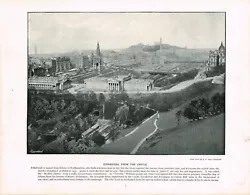 Buy Edinburgh From The Castle Scotland Antique Print Old Picture C1900 PS03 • 5.99£