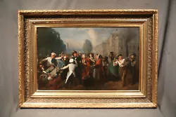 Buy Magnificent Antique European 19 Century Painting Street Scene With People  • 15,749.89£