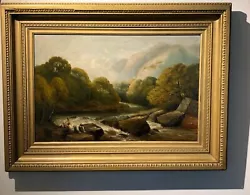 Buy J W Law Signed Antique Original Oil Painting North Wales  On The River LLedr  • 271£