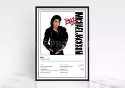 Buy Michael Jackson Bad Album Single Cover Poster / Music Gift • 8£
