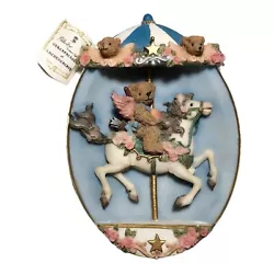 Buy Vintage Crown Alabaster Art Sculpture European Angel Circus Bear Certificate • 20.75£