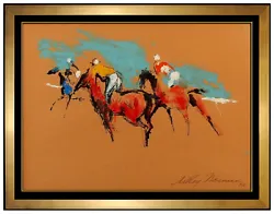 Buy LeRoy Neiman Original Horse Racing Oil Painting Signed Sports Framed Artwork SBO • 11,414.73£