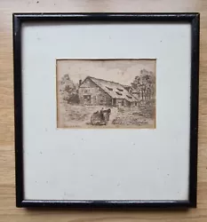 Buy The Alderley Old Corn Mill Original Etching 1935 Christmas Card. By R. Wright. • 5£