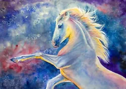 Buy A4| Horse Painting Poster Print Size A4 Paint Art Animal Poster Gift #14220 • 3.99£