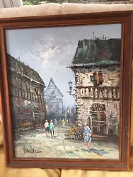 Buy Bernard Painting Of Paris Street Scene . Oil On Canvas 69cm 59cm • 50£