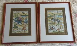 Buy Hand Painted Tiger Hunt On Silk Nepalese/ Indian Pictures • 26.99£