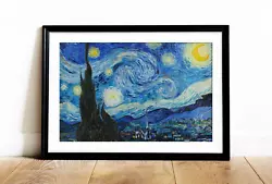 Buy Van Gogh The Starry Night Art Oil Painting Premium Paper Print Poster Gift Idea • 3.49£