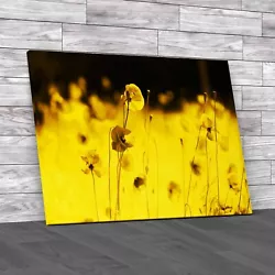Buy Vibrant Abstract  Poppies Painting Floral  Yellow Canvas Print Large Picture • 59.95£