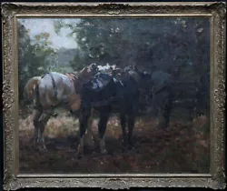 Buy Edgar Downs British Impressionist 1912 Horses Portrait Oil Painting Exhib Art Ra • 9,800£