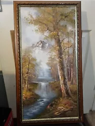 Buy Roger Brown Waterfall Forest Mountain Scene Oil Painting  • 140£