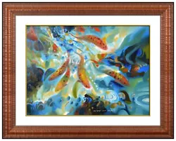 Buy Robert Lyn Nelson Original Oil Acrylic Painting On Canvas Signed Fish Framed Art • 3,096.14£