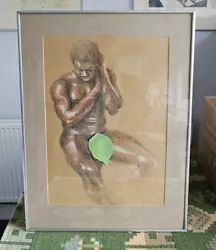 Buy Derrick Russell Pastel On Paper Male Nude AFRICAN MAN 1980s GAY INTEREST -C14 • 89.99£