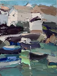 Buy STUDIO CLEAR-OUT Oil By Jane Roose 'COVERACK' Cornwall Abstract Impressionism • 48£