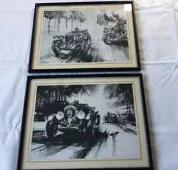 Buy Dion Pears - 2 Framed Prints Of Vintage Racing Cars • 50£