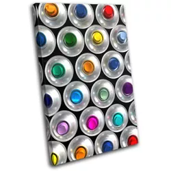 Buy Spray Paint Cans Banksy Abstract Graffiti SINGLE CANVAS WALL ART Picture Print • 19.99£