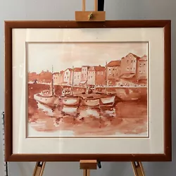 Buy Watercolour ‘Reflections’ Artist Signed Jenny Hoskisson 04 Framed Wood • 50£
