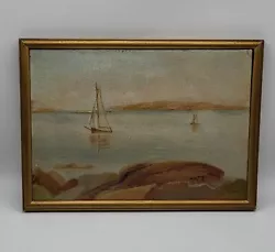 Buy Early Vintage Oil On Board Painting In Gold Toned Frame 27cm X 19.5cm • 25£