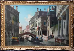Buy Germain Fabius Brest French Victorian Art Venetian Canal Landscape Oil Painting • 60,000£